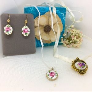 Rose jewelry set